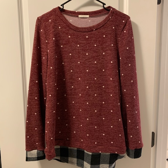 12 Pm By Mon Ami Tops - (2 for $10) 12 PM by Mon Ami Polka Dot long sleeve